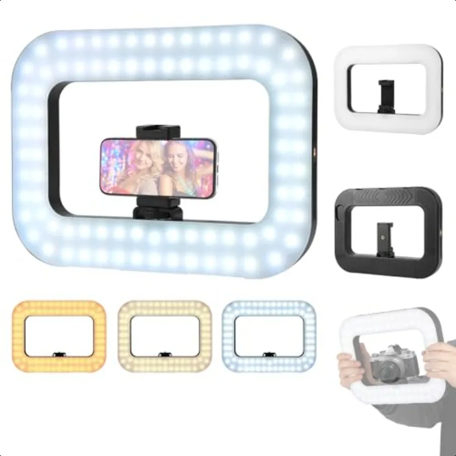 Smartphone Video Rig with LightSquare Ring Selfie Light Kit LED Handheld Phone Video Stabilizer wiht 8000mAh Battery for Camera
Smartphone Video Rig with LightSquare Ring Selfie Light Kit LED Handheld Phone Video Stabilizer wiht 8000mAh Battery for Camera