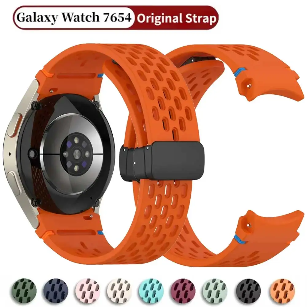 Silicone Strap for Samsung Galaxy Watch 7 6 5 4 FE 40mm 44mm/6 Classic/5Pro Magnetic Buckle Band No Gaps Galaxy Watch7 Bracelet
Silicone Strap for Samsung Galaxy Watch 7 6 5 4 FE 40mm 44mm/6 Classic/5Pro Magnetic Buckle Band No Gaps Galaxy Watch7 Bracelet