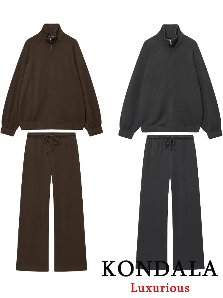 KONDALA повседневный женский костюм, однотонный топ с длинным рукавом и круглым вырезом на молнии, длинные брюки, новая мода, осенние праздничные комплекты 2025 года
KONDALA повседневный женский костюм, однотонный топ с длинным рукавом и круглым вырезом на молнии, длинные брюки, новая мода, осенние праздничные комплекты 2025 года