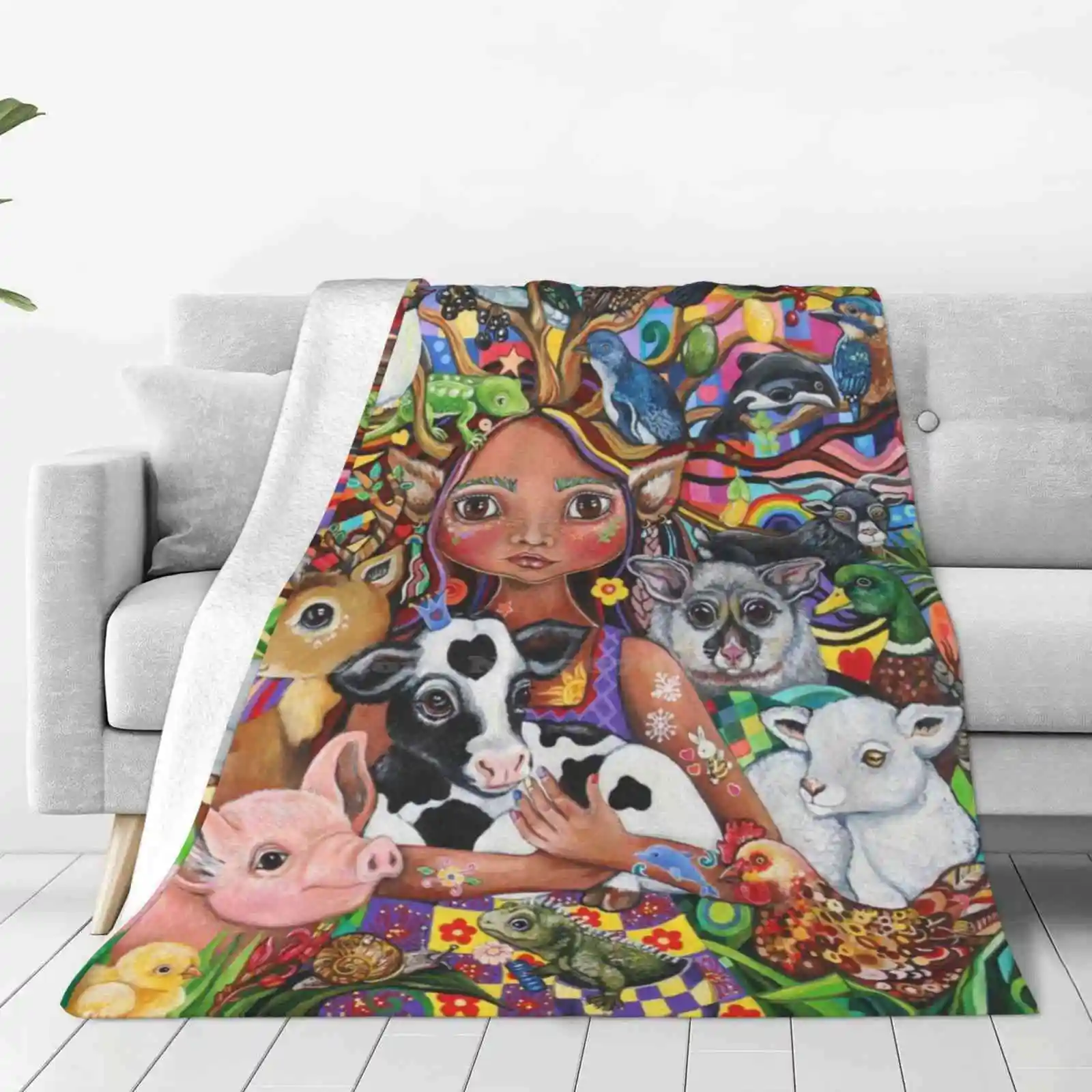 The Guardian Trend Style Funny Fashion Soft Throw Blanket Vegan Animals Girl New Zealand Cow Sheep Birds Animal Rights Possum
The Guardian Trend Style Funny Fashion Soft Throw Blanket Vegan Animals Girl New Zealand Cow Sheep Birds Animal Rights Possum