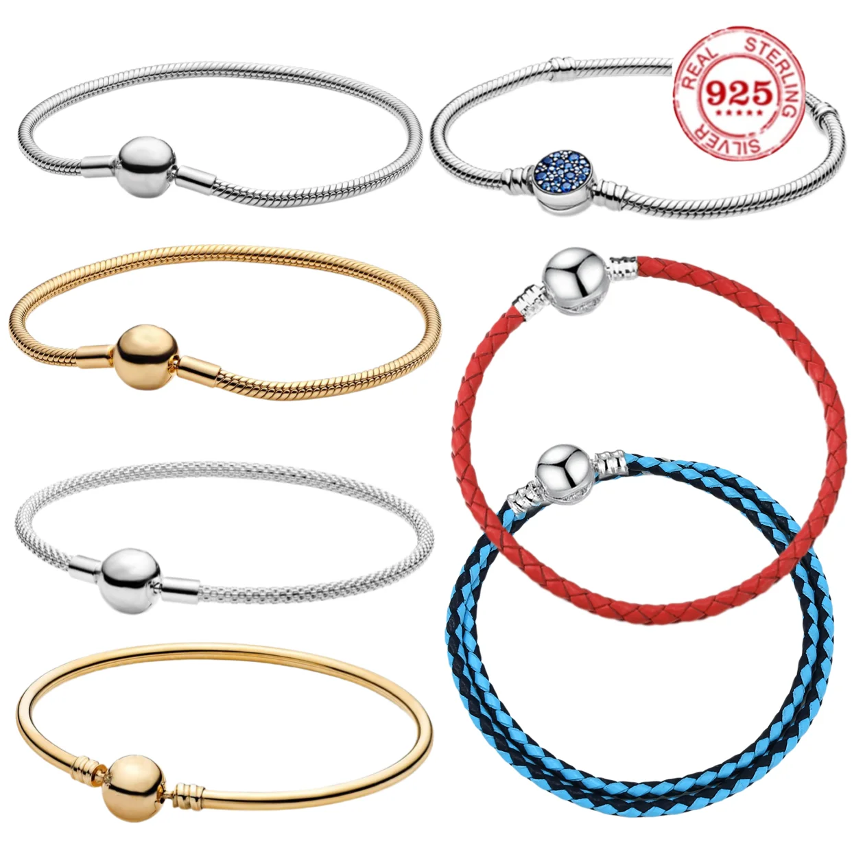 Hot 2025 new 925 sterling silver Charm bracelet for women's fashion classic round original DIY bracelet high quality jewelry
Hot 2025 new 925 sterling silver Charm bracelet for women's fashion classic round original DIY bracelet high quality jewelry