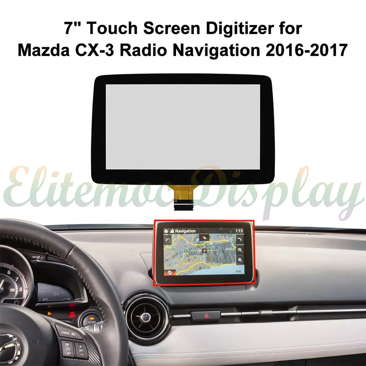 7" Touch Screen Digitizer For Mazda 3 CX-3 MX-5 2014-2016 Navigation Replacement BHP1611J0D
7" Touch Screen Digitizer For Mazda 3 CX-3 MX-5 2014-2016 Navigation Replacement BHP1611J0D