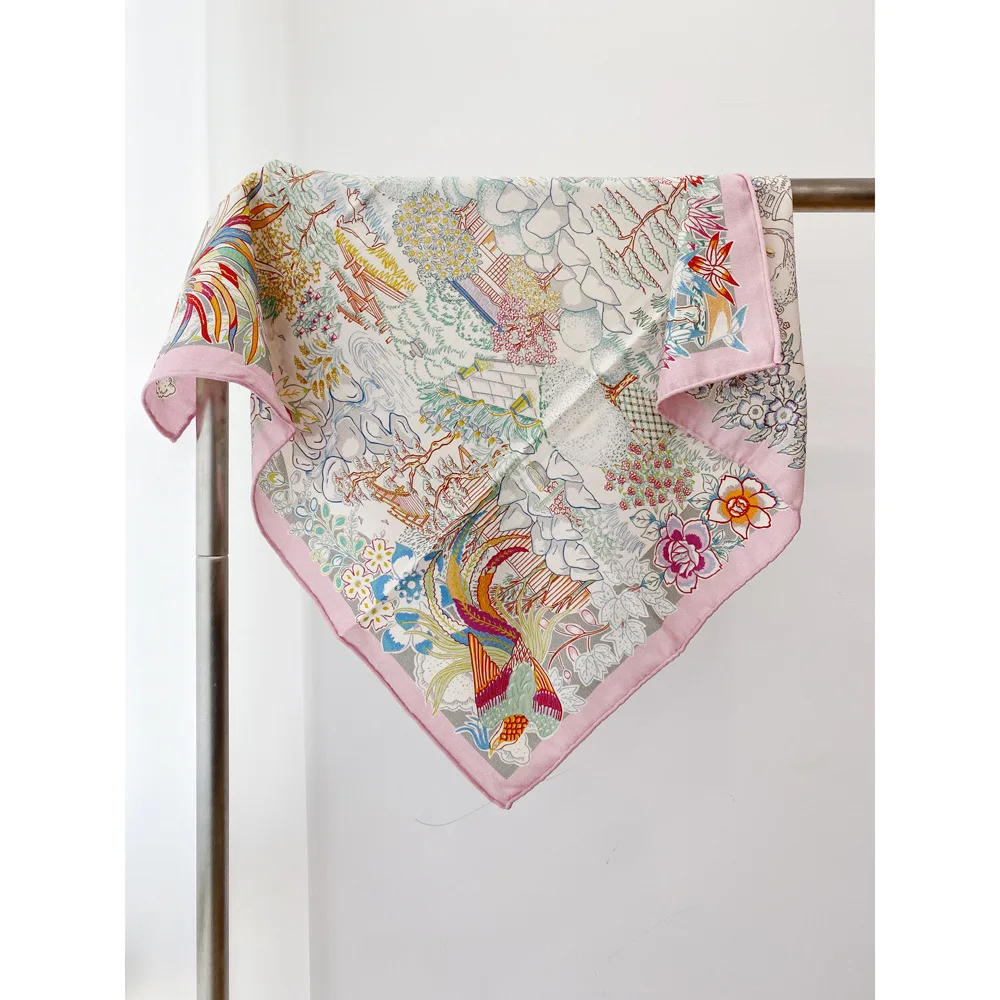 Двойной шарф для лица, женские шелковые шерстяные шали, роскошные зимние квадратные банданы, аксессуары для одежды, Рождественский подарок 
Двойной шарф для лица, женские шелковые шерстяные шали, роскошные зимние квадратные банданы, аксессуары для одежды, Рождественский подарок