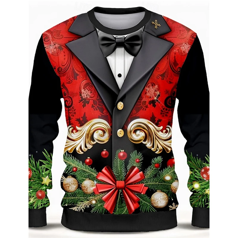 Christmas Role Play Gifts Sweatshirt Men's Clothing 3D Printed Fake Lapel Pullover Sweatshirt Funny Cool Festival Cosplay Hoodie
Christmas Role Play Gifts Sweatshirt Men's Clothing 3D Printed Fake Lapel Pullover Sweatshirt Funny Cool Festival Cosplay Hoodie