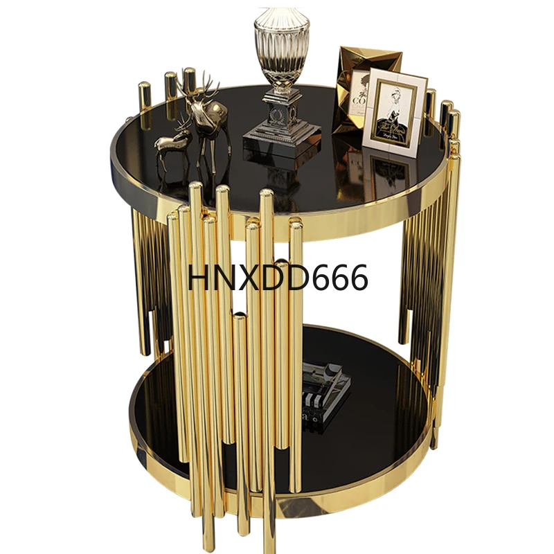 Nordic stainless steel light luxury corner table American creative small coffee table
Nordic stainless steel light luxury corner table American creative small coffee table