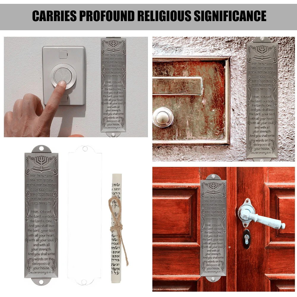 Holy Scroll Crafts Mezuzah Decor 132mm Ancient Silver Metal Religious Door Window Jewish Symbol Gift Art
Holy Scroll Crafts Mezuzah Decor 132mm Ancient Silver Metal Religious Door Window Jewish Symbol Gift Art