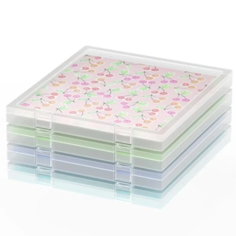 12x12 Scrapbook Paper Storage, 4 Pack Stackable Paper Containers Storage, Art Supply Storage Organizer, U-Shaped Locking Mechan
12x12 Scrapbook Paper Storage, 4 Pack Stackable Paper Containers Storage, Art Supply Storage Organizer, U-Shaped Locking Mechan