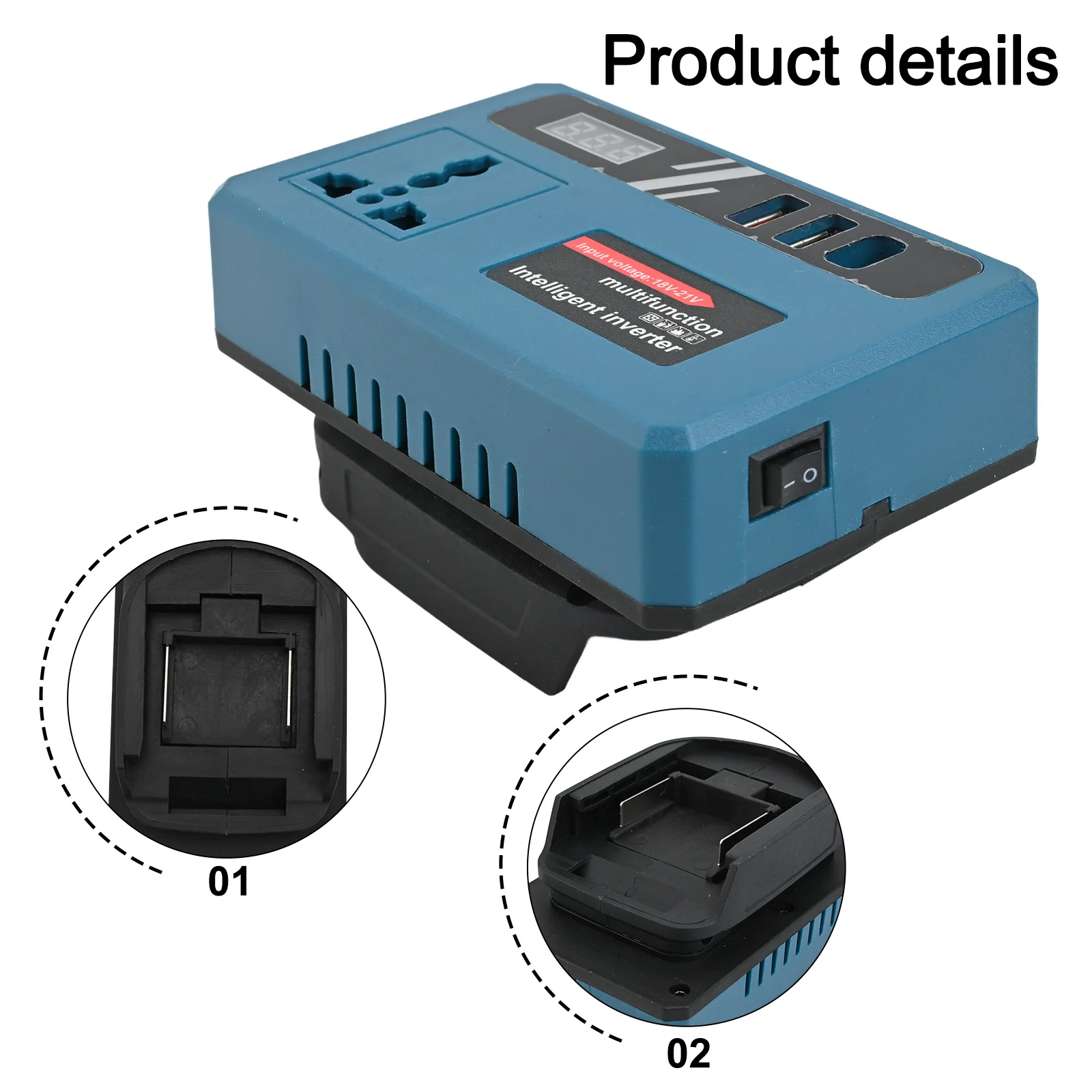 Advanced Lithium Electric Inverter 120W Output Transforms DC18V/21V to 220V AC for Small Electronics and Appliances
Advanced Lithium Electric Inverter 120W Output Transforms DC18V/21V to 220V AC for Small Electronics and Appliances
