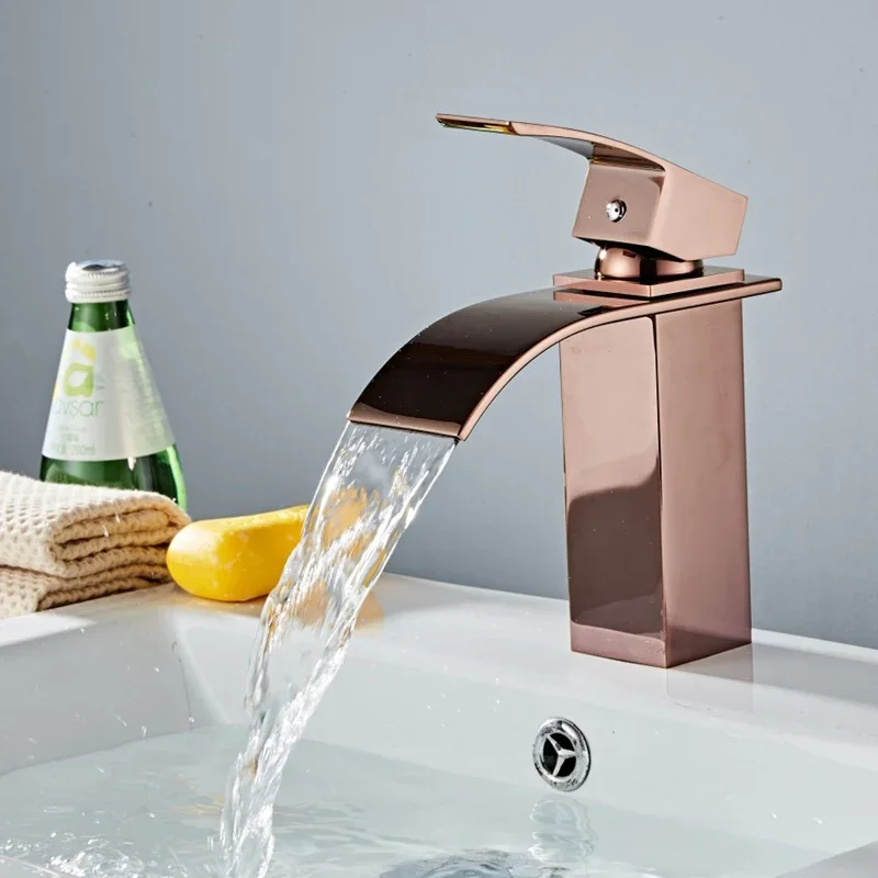 Bathroom Basin Faucets Gold Sink Mixer Tap Hot & Cold Single Handle Deck Mounted Lavatory Crane Water Tap Rose Gold/Silver
Bathroom Basin Faucets Gold Sink Mixer Tap Hot & Cold Single Handle Deck Mounted Lavatory Crane Water Tap Rose Gold/Silver