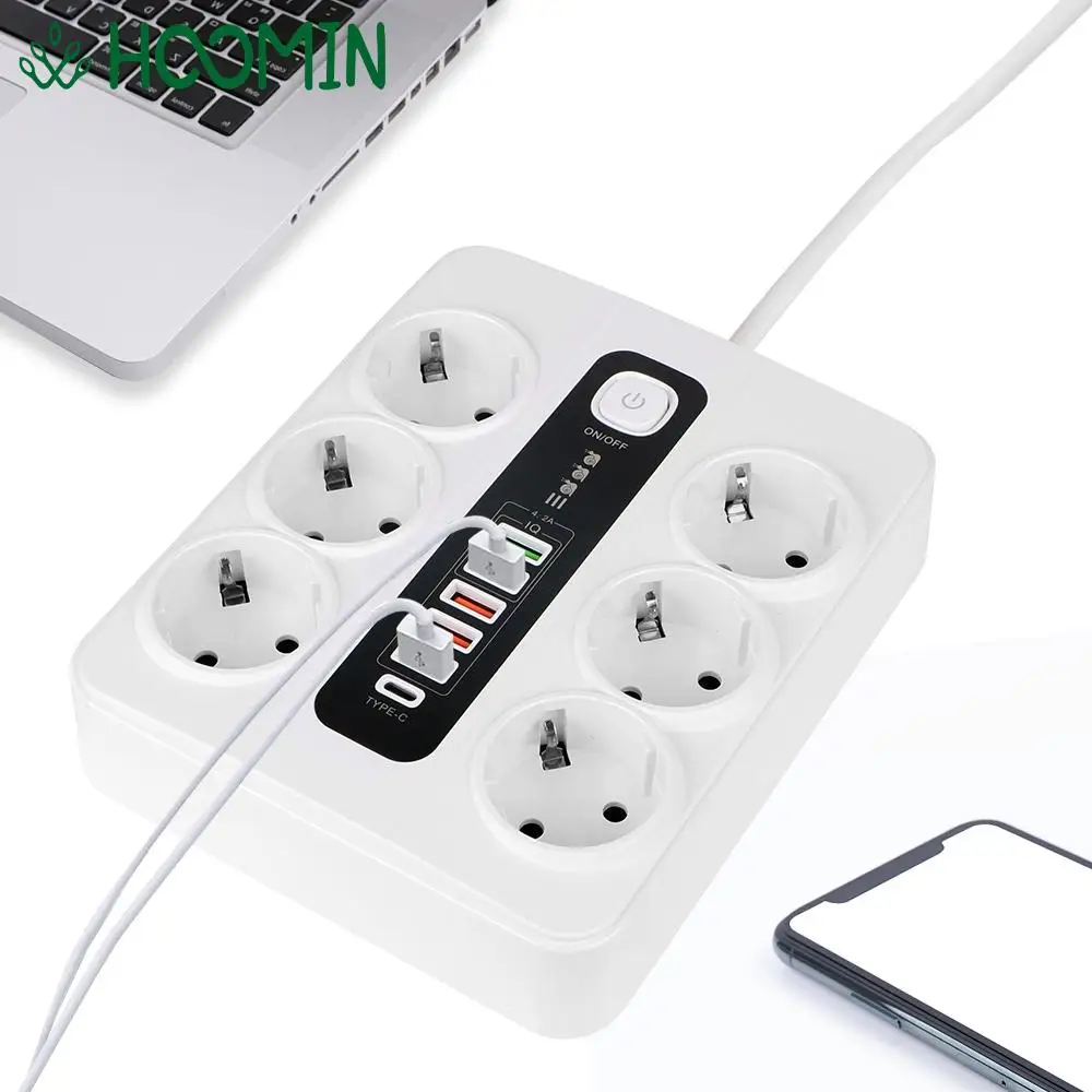 2M Cable USB Type C Outlet For Office Home 3000W Power Strip Extension Socket With Safety Switch EU Plug Overload Protection
2M Cable USB Type C Outlet For Office Home 3000W Power Strip Extension Socket With Safety Switch EU Plug Overload Protection