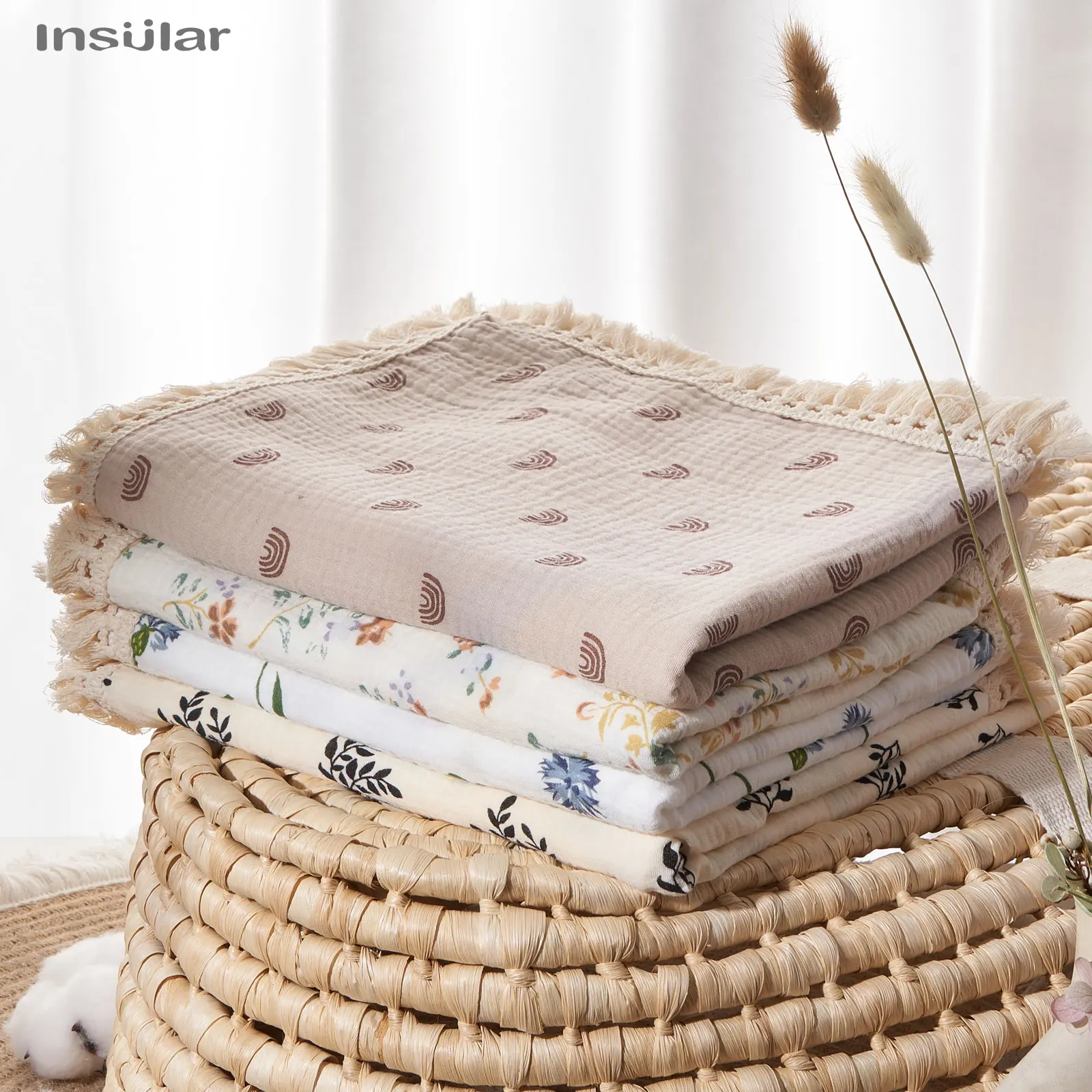 Newborn Baby All Cotton Tassel Receiving Blanket Infant Fringe Swaddle Sleeping Quilt Bed Cove Soft Cotton Blankets for Babies
Newborn Baby All Cotton Tassel Receiving Blanket Infant Fringe Swaddle Sleeping Quilt Bed Cove Soft Cotton Blankets for Babies
