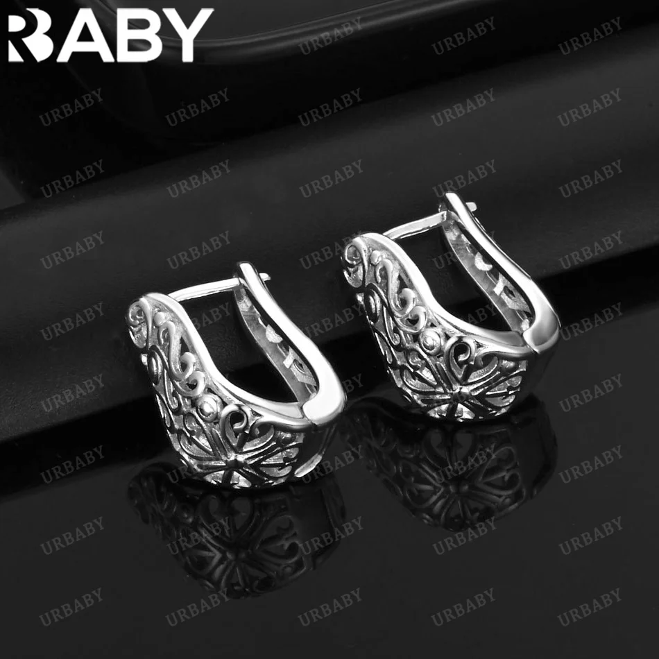 URBABY 925 Sterling Silver Hollow Hoop Earrings For Women Wedding Engagement Party Fashion Charm Jewelry Gift
URBABY 925 Sterling Silver Hollow Hoop Earrings For Women Wedding Engagement Party Fashion Charm Jewelry Gift