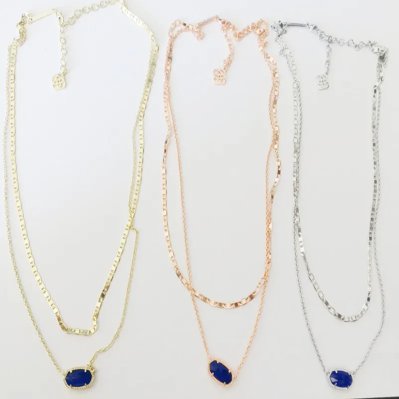 KS European and American New Retro Simple Classic Fashion Unique Shining Stacked Oval Colored Spar Necklace
KS European and American New Retro Simple Classic Fashion Unique Shining Stacked Oval Colored Spar Necklace