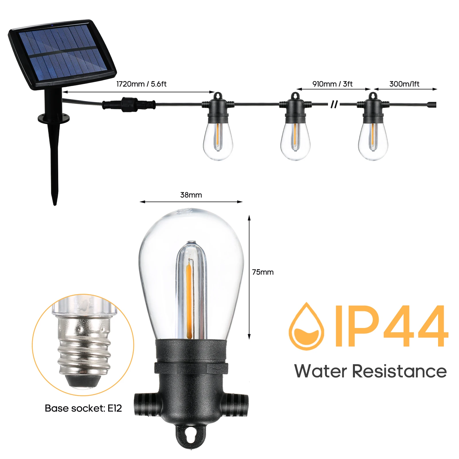 Solar Powered LED String Light Garden Path Yard Decor Lamp Outdoor Waterproof 
Solar Powered LED String Light Garden Path Yard Decor Lamp Outdoor Waterproof