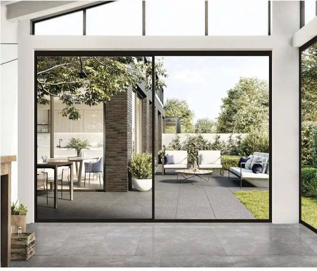 Modern Black Aluminum Alloy Double Glass Sliding Door Luxury Villa Sliding Patio Doors Hurricane Resistance Partition Doors
Modern Black Aluminum Alloy Double Glass Sliding Door Luxury Villa Sliding Patio Doors Hurricane Resistance Partition Doors
