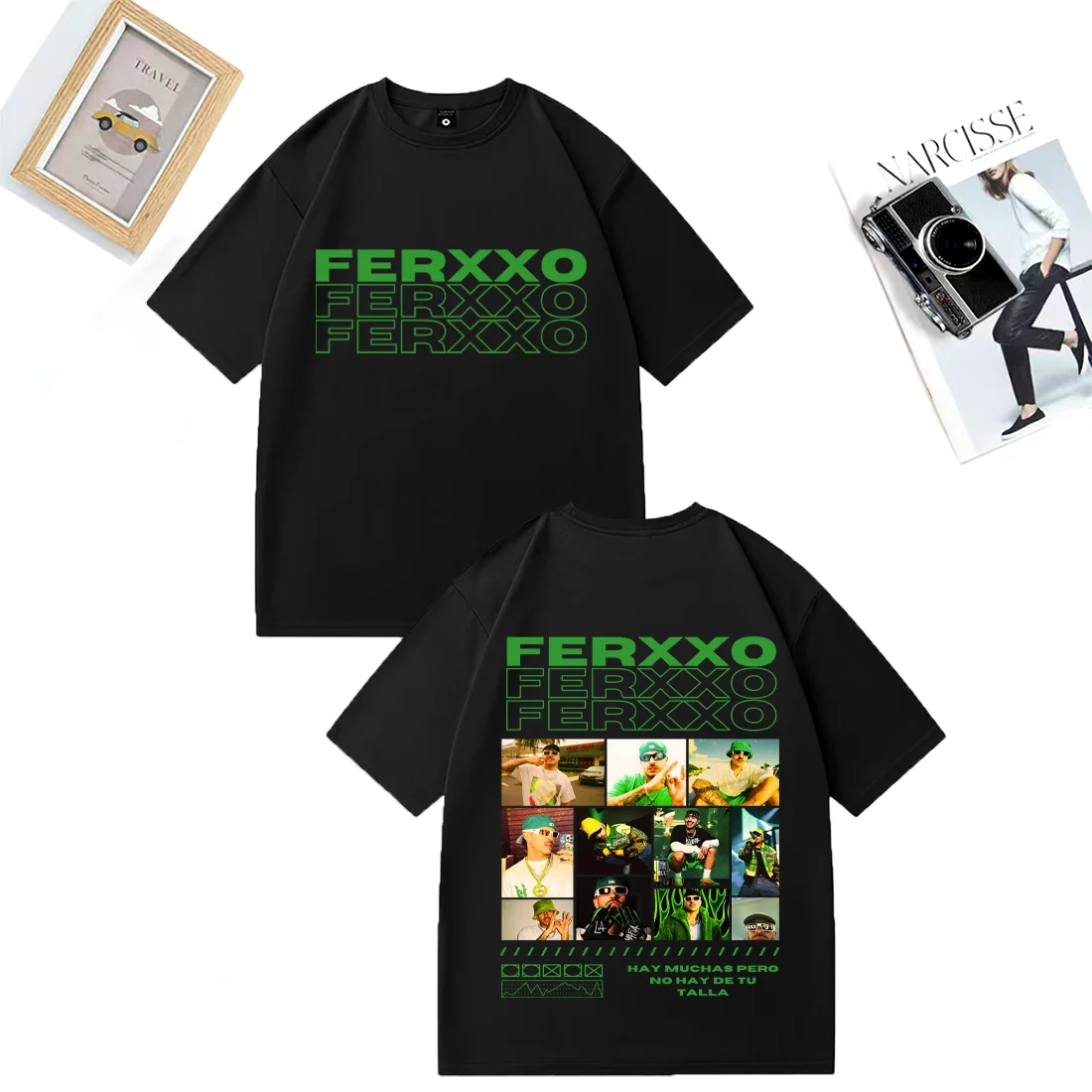 New Feid Ferxxo Hip Hop album print T shirt Unisex vintage oversized Hip Hop streetwear Men Women's Cotton short sleeve T-shirts
New Feid Ferxxo Hip Hop album print T shirt Unisex vintage oversized Hip Hop streetwear Men Women's Cotton short sleeve T-shirts