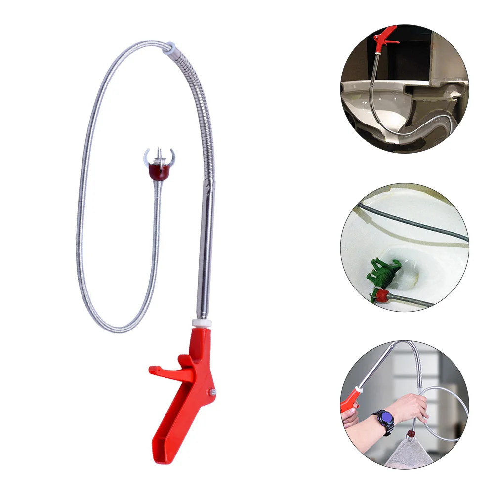 51 Inch Stainless Steel Toilet Snake Clog Remover Flexible Claw Tool for Bathroom Kitchen Drain Cleaning Dredging Sewer
51 Inch Stainless Steel Toilet Snake Clog Remover Flexible Claw Tool for Bathroom Kitchen Drain Cleaning Dredging Sewer