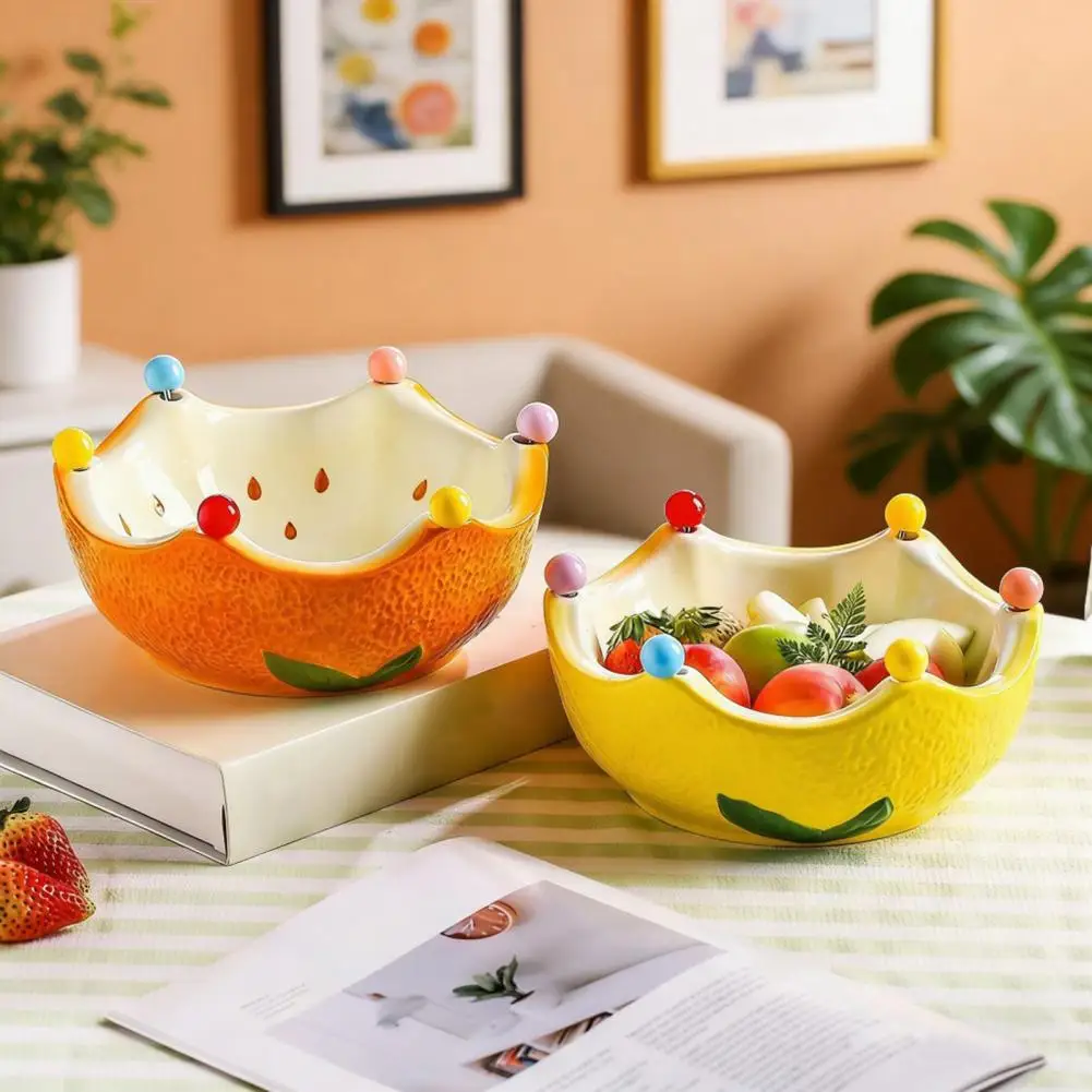 Ceramic Fruit Bowl, Multi-use Fruit Container Orange Decorative Snack Serving Dish for Kitchen Dining Table
Ceramic Fruit Bowl, Multi-use Fruit Container Orange Decorative Snack Serving Dish for Kitchen Dining Table