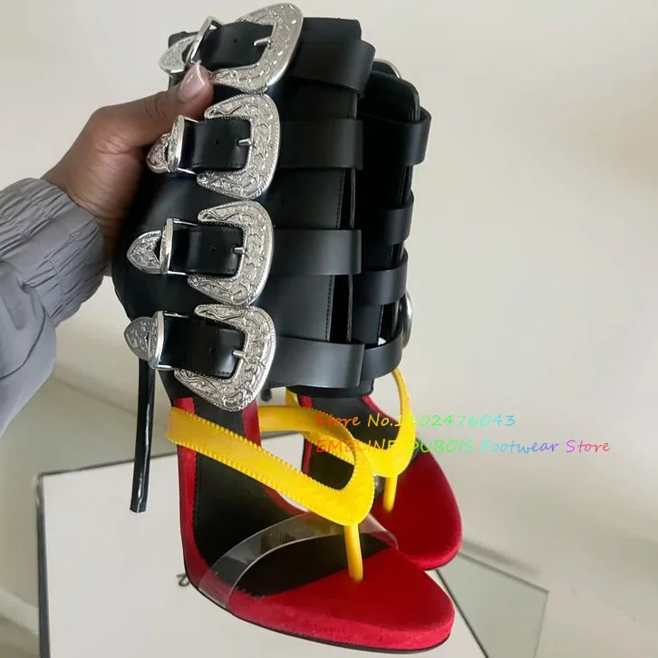 Ботильоны на высоком каблуке с металлической пряжкой, женские ботильоны на шпильке с застежкой-молнией сзади, разноцветные женские летние новые роскошные сандалии
Ботильоны на высоком каблуке с металлической пряжкой, женские ботильоны на шпильке с застежкой-молнией сзади, разноцветные женские летние новые роскошные сандалии