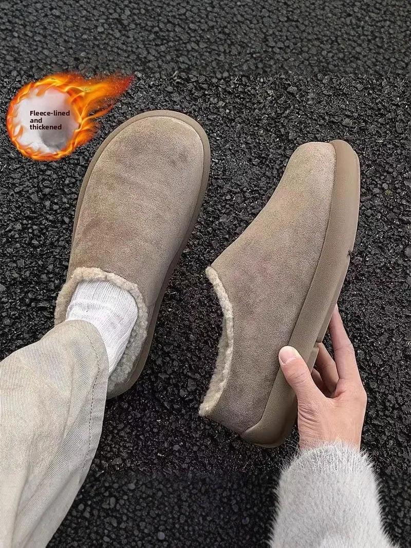 Thickened Winter Cotton Slippers Men's Waterproof Non-Slip Indoor Outdoor Wearable Slippers Warm Birk-like Mules Shoes
Thickened Winter Cotton Slippers Men's Waterproof Non-Slip Indoor Outdoor Wearable Slippers Warm Birk-like Mules Shoes