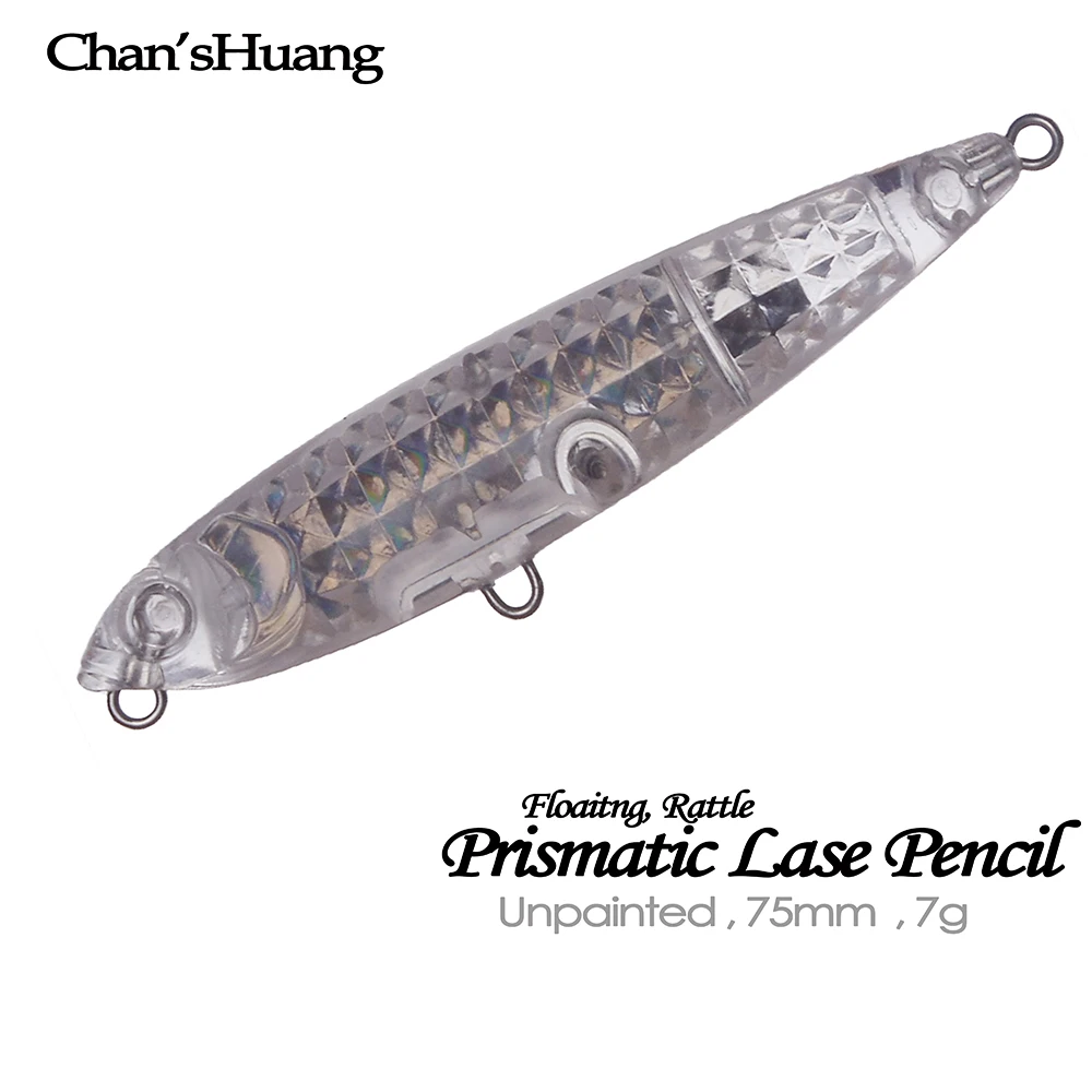 Chan’sHuang 20PCS Unpainted Blank Fishing Lures 7.5cm 7g Floating Prism Laser Pencil DIY Handmade Artificial Fishing Bait
Chan’sHuang 20PCS Unpainted Blank Fishing Lures 7.5cm 7g Floating Prism Laser Pencil DIY Handmade Artificial Fishing Bait