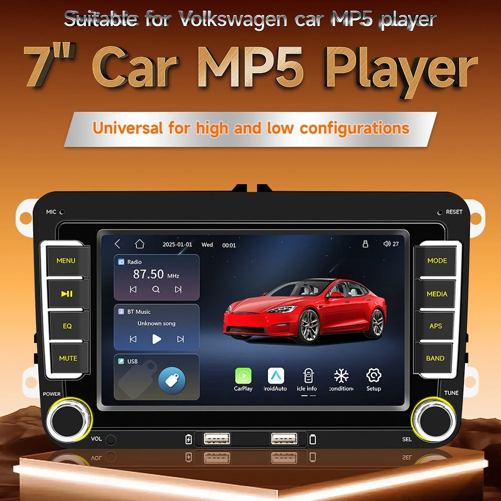 7inch 2 Din HD Car Media Video Player RDS Airplay Wireless CarPlay Android Auto Stereo Audio for VW Seat Skoda Passat Golf Polo
7inch 2 Din HD Car Media Video Player RDS Airplay Wireless CarPlay Android Auto Stereo Audio for VW Seat Skoda Passat Golf Polo