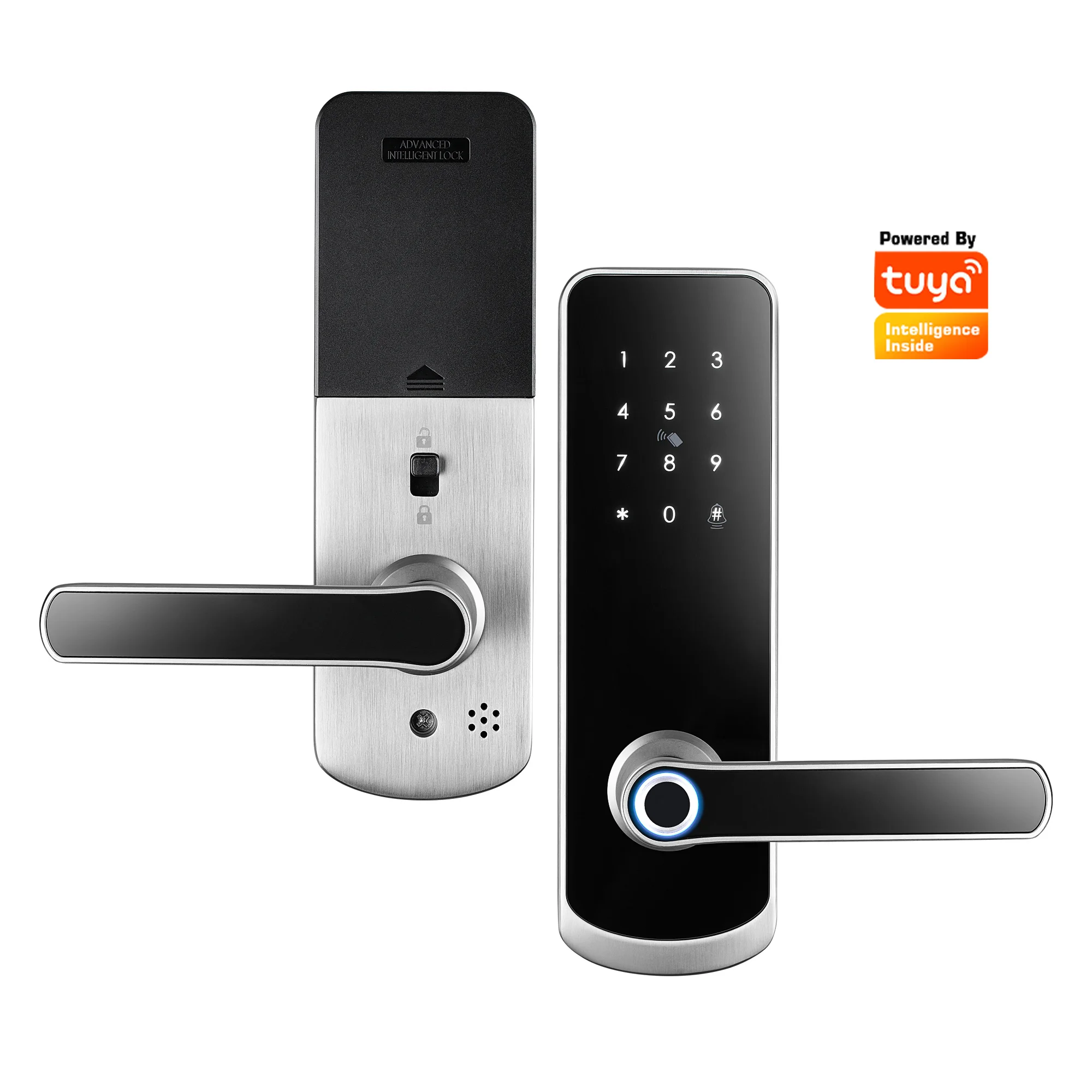 wifi electronic lock Mini tuya smart life electric automatic lever Fingerprint door lock with 5572 6085 European mortise
wifi electronic lock Mini tuya smart life electric automatic lever Fingerprint door lock with 5572 6085 European mortise