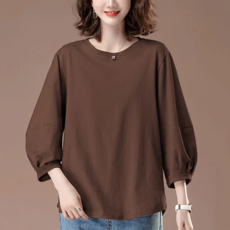 Spring and Summer Plus Size Women's New Arrival Solid Color Loose All-Match Youthful Seven-Eighth Length Lantern Sleeve T-Shirt
Spring and Summer Plus Size Women's New Arrival Solid Color Loose All-Match Youthful Seven-Eighth Length Lantern Sleeve T-Shirt