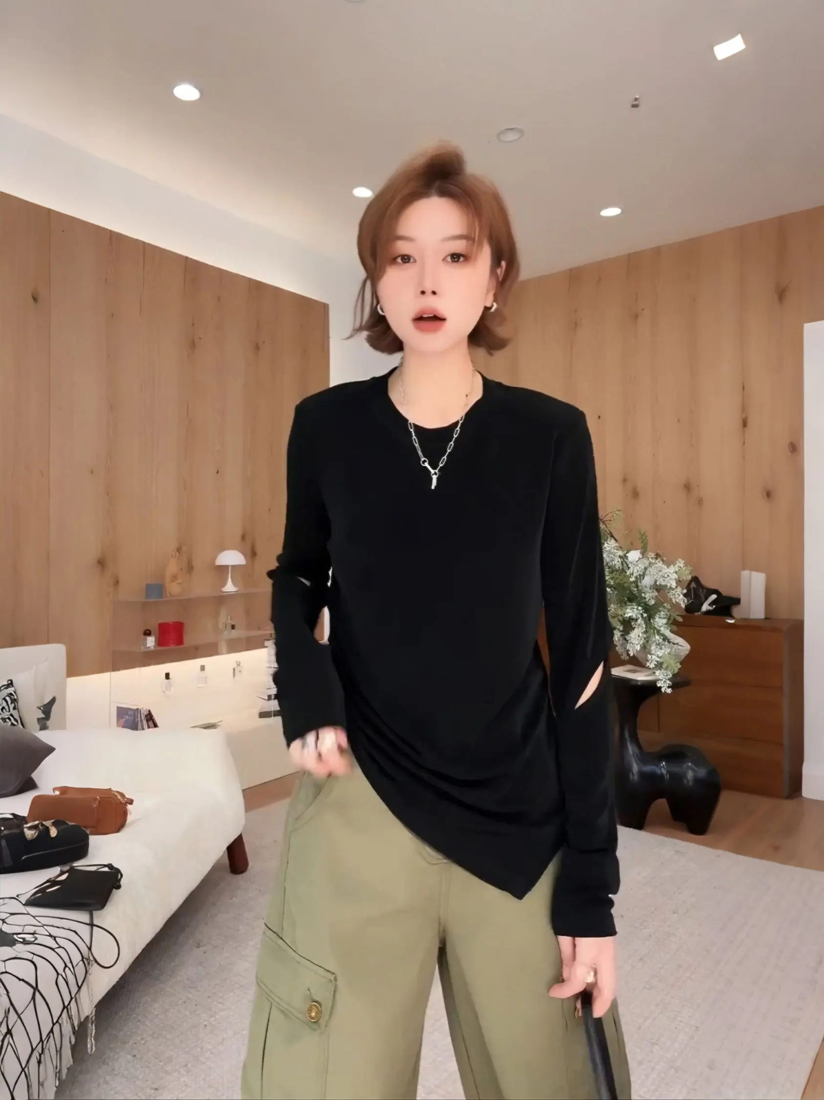 Long Sleeve T-Shirt Irregular Hem Design Fish Don't Eat Every Month Cold Aesthetic Spring Summer New Style Loose Fit Ladies P...
Long Sleeve T-Shirt Irregular Hem Design Fish Don't Eat Every Month Cold Aesthetic Spring Summer New Style Loose Fit Ladies P...