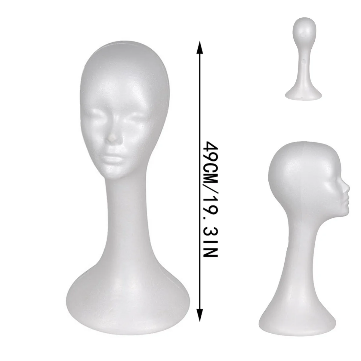 Female Styrofoam Mannequin Manikin Head Model Foam Wig Hair Glasses Display Solid Color Foam Model Female Head
Female Styrofoam Mannequin Manikin Head Model Foam Wig Hair Glasses Display Solid Color Foam Model Female Head