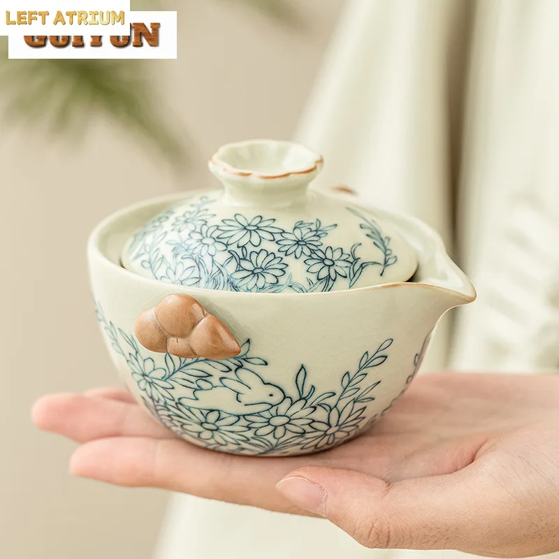 Handmade Sunflower Ceramic Teaware Cute Rabbit Wu Kiln Pot Tea Maker Kettle With Filter Gass Tea Tray Teapot And Teacup Set Gift
Handmade Sunflower Ceramic Teaware Cute Rabbit Wu Kiln Pot Tea Maker Kettle With Filter Gass Tea Tray Teapot And Teacup Set Gift