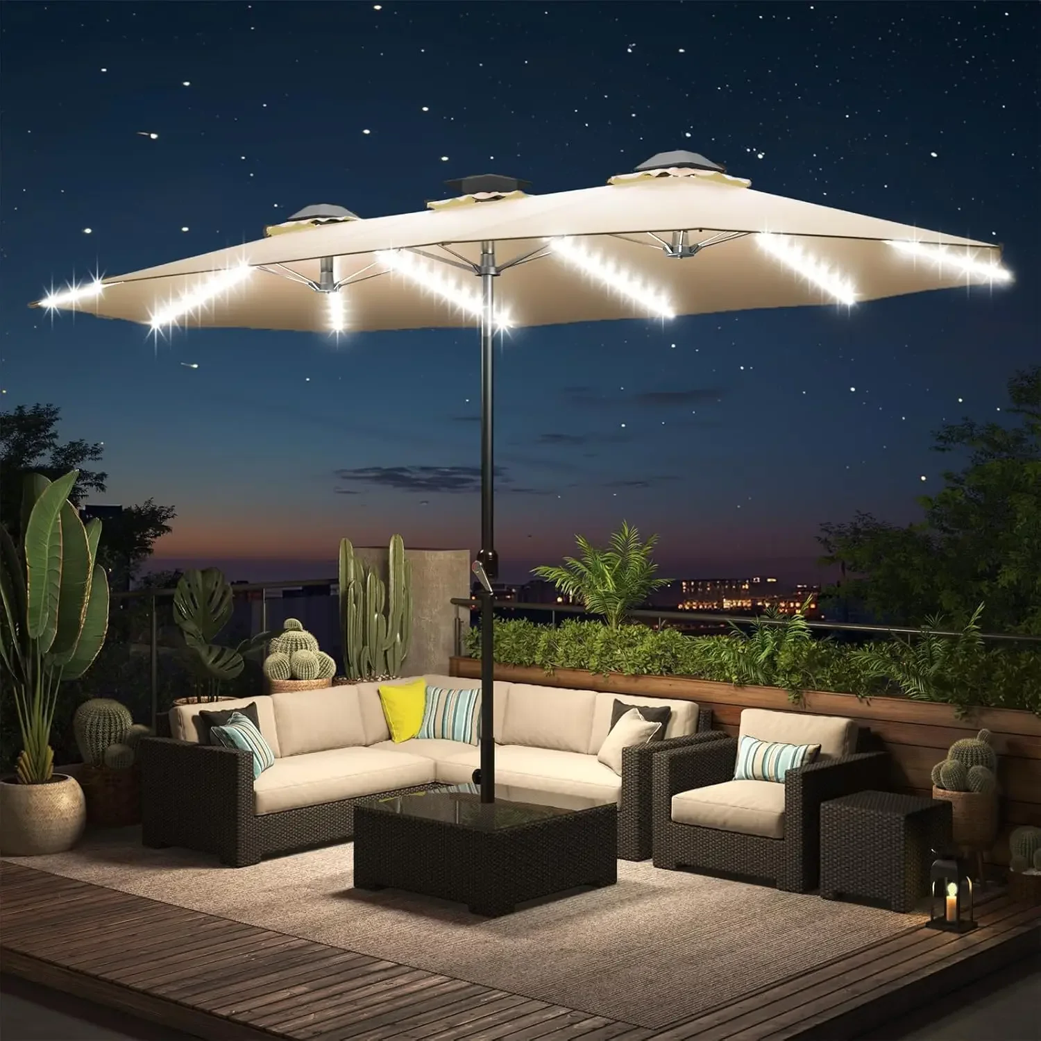 15ft Umbrella Outdoor Patio with Lights, Large Double Market Umbrella Outdoor
15ft Umbrella Outdoor Patio with Lights, Large Double Market Umbrella Outdoor