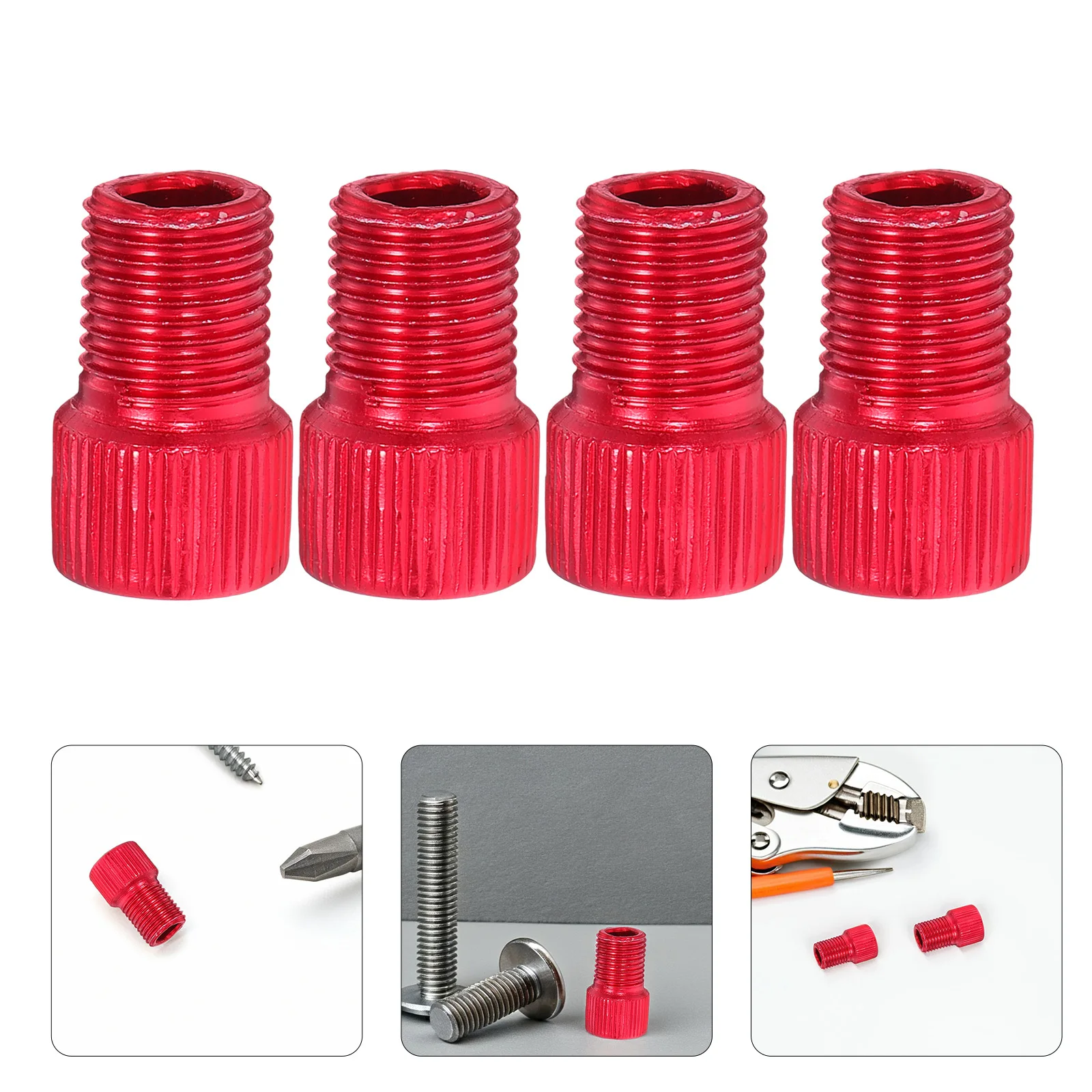 Комплект из 4 адаптеров из алюминиевого сплава для насоса для велосипедных камер, инструмент для ремонта воздушного компрессора
Комплект из 4 адаптеров из алюминиевого сплава для насоса для велосипедных камер, инструмент для ремонта воздушного компрессора