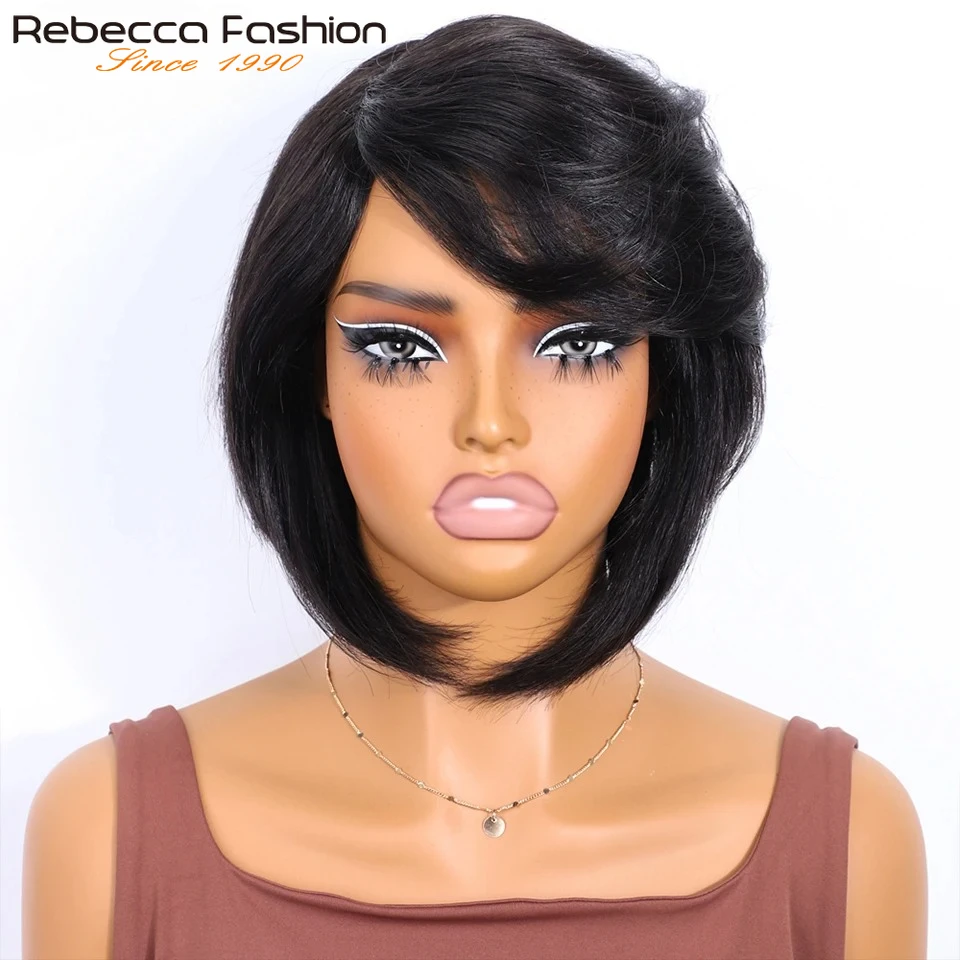 Парик из натуральных волос Rebecca Brazilian Short Straight Bob с челкой, полностью машинной работы, с боковым пробором, для чернокожих женщин.
Парик из натуральных волос Rebecca Brazilian Short Straight Bob с челкой, полностью машинной работы, с боковым пробором, для чернокожих женщин.