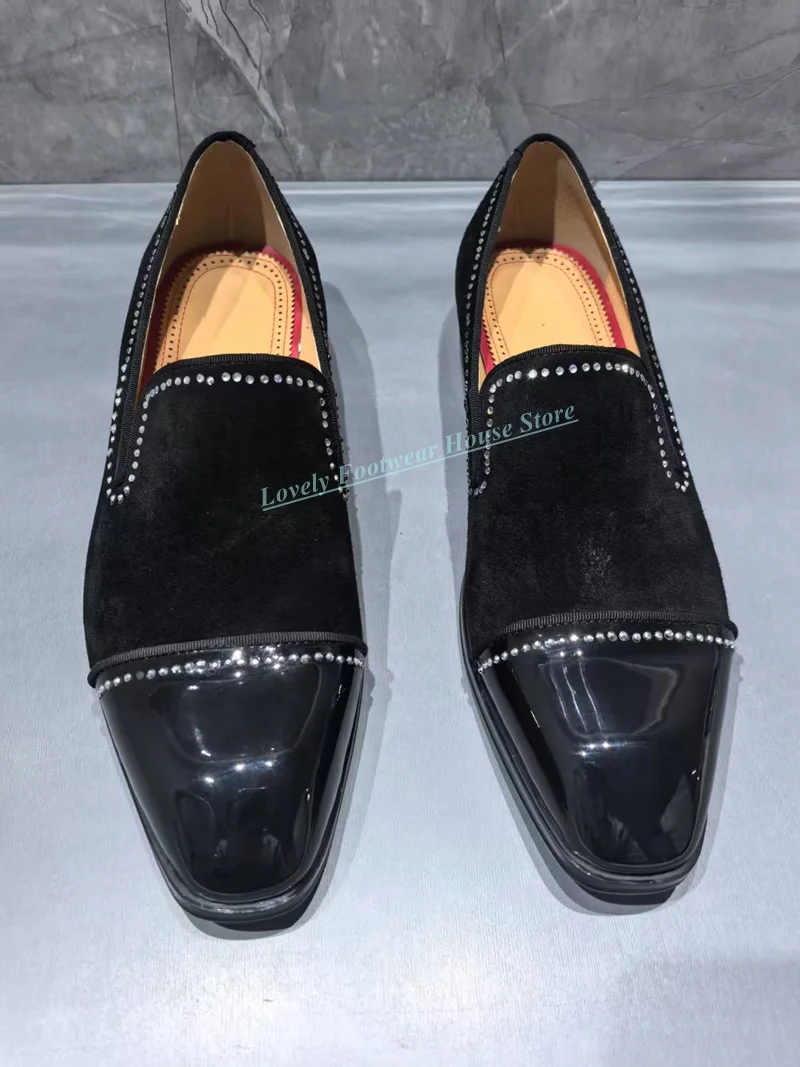 Men Elegant Velvet Mixed Genuine Leather Dress Shoes Slip On Male Round Toe Party Wedding Black Casual Single Shoes
Men Elegant Velvet Mixed Genuine Leather Dress Shoes Slip On Male Round Toe Party Wedding Black Casual Single Shoes
