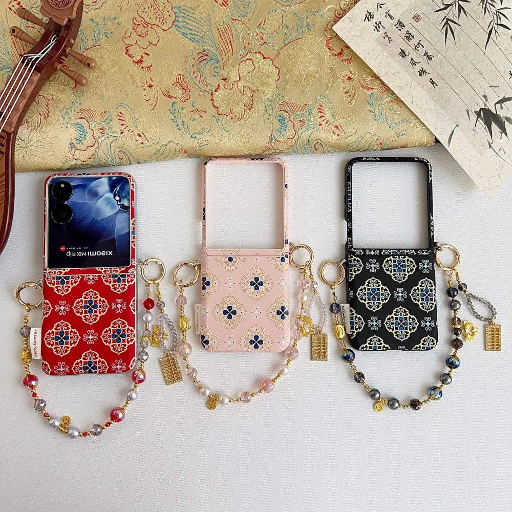 Chinese Style Phone Case For XiaoMi Mix Flip 2 Bracelet PC Hard Shell Protective Hand Strap Shockproof Back Cover
Chinese Style Phone Case For XiaoMi Mix Flip 2 Bracelet PC Hard Shell Protective Hand Strap Shockproof Back Cover