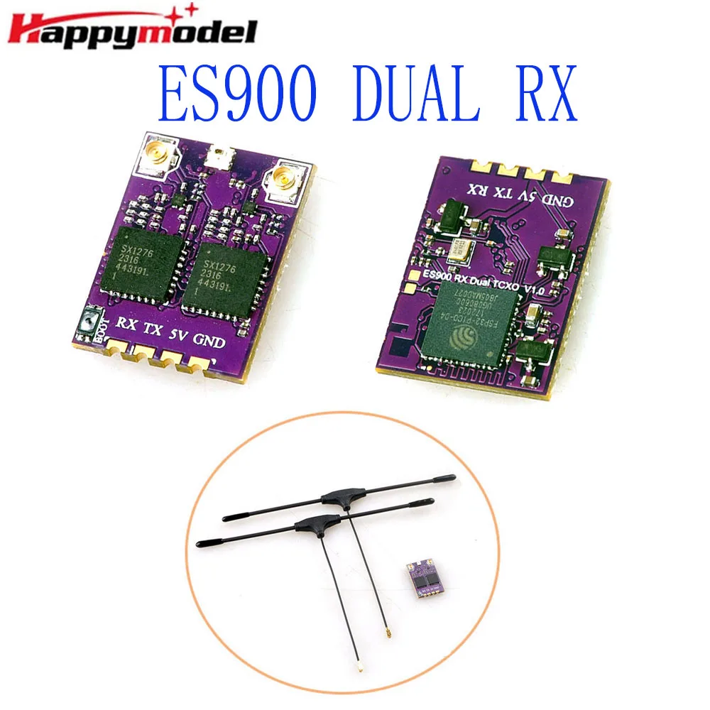 HappyModel ES900 DUAL RX ELRS Diversity Receiver 915MHz / 868MHz Built-in TCXO for RC Airplane FPV Long Range Drone
HappyModel ES900 DUAL RX ELRS Diversity Receiver 915MHz / 868MHz Built-in TCXO for RC Airplane FPV Long Range Drone