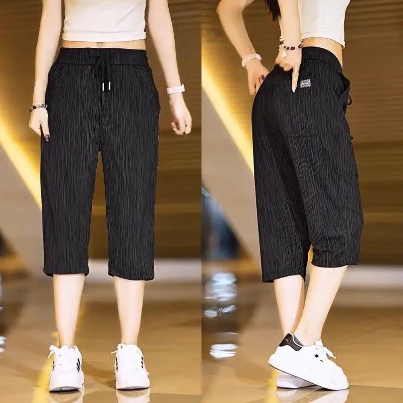Ice Silk Casual Pants Men's Summer Thin Loose Seven-Foot Shorts Trendy Elastic Waist Breathable Versatile Mid-Pants
Ice Silk Casual Pants Men's Summer Thin Loose Seven-Foot Shorts Trendy Elastic Waist Breathable Versatile Mid-Pants