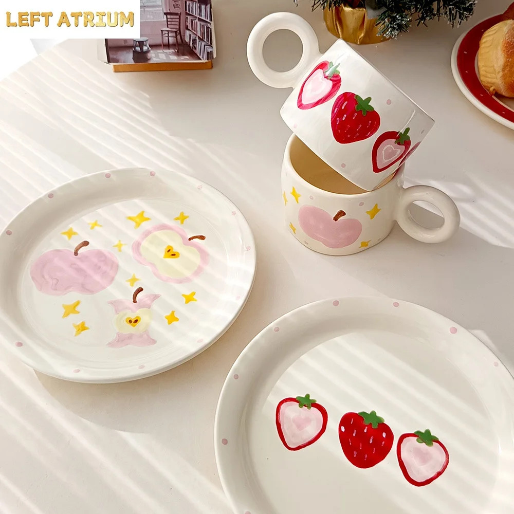 Cute Sweet Ceramic Plate Korean Ins Creative Restaurant Homehold Tableware Snacks Cake Dessert Plates Kitchen Supplies
Cute Sweet Ceramic Plate Korean Ins Creative Restaurant Homehold Tableware Snacks Cake Dessert Plates Kitchen Supplies
