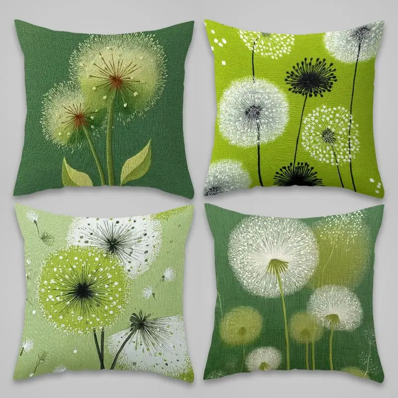 Green Gradient Dandelion Cushion Covers Double-Sided Pillowcases Set of 4 Square Decorative Pillow Cases for Sofa Office
Green Gradient Dandelion Cushion Covers Double-Sided Pillowcases Set of 4 Square Decorative Pillow Cases for Sofa Office
