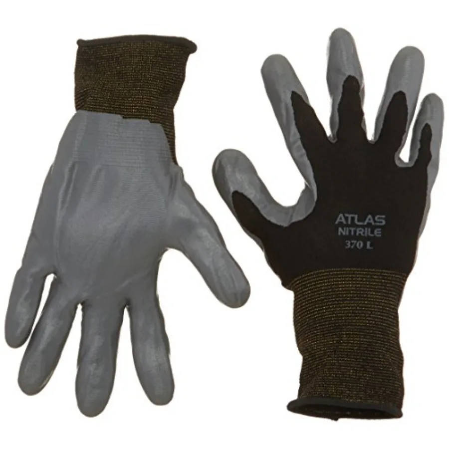 12 Pack - Atlas 370 Black Work Gloves - Large
12 Pack - Atlas 370 Black Work Gloves - Large
