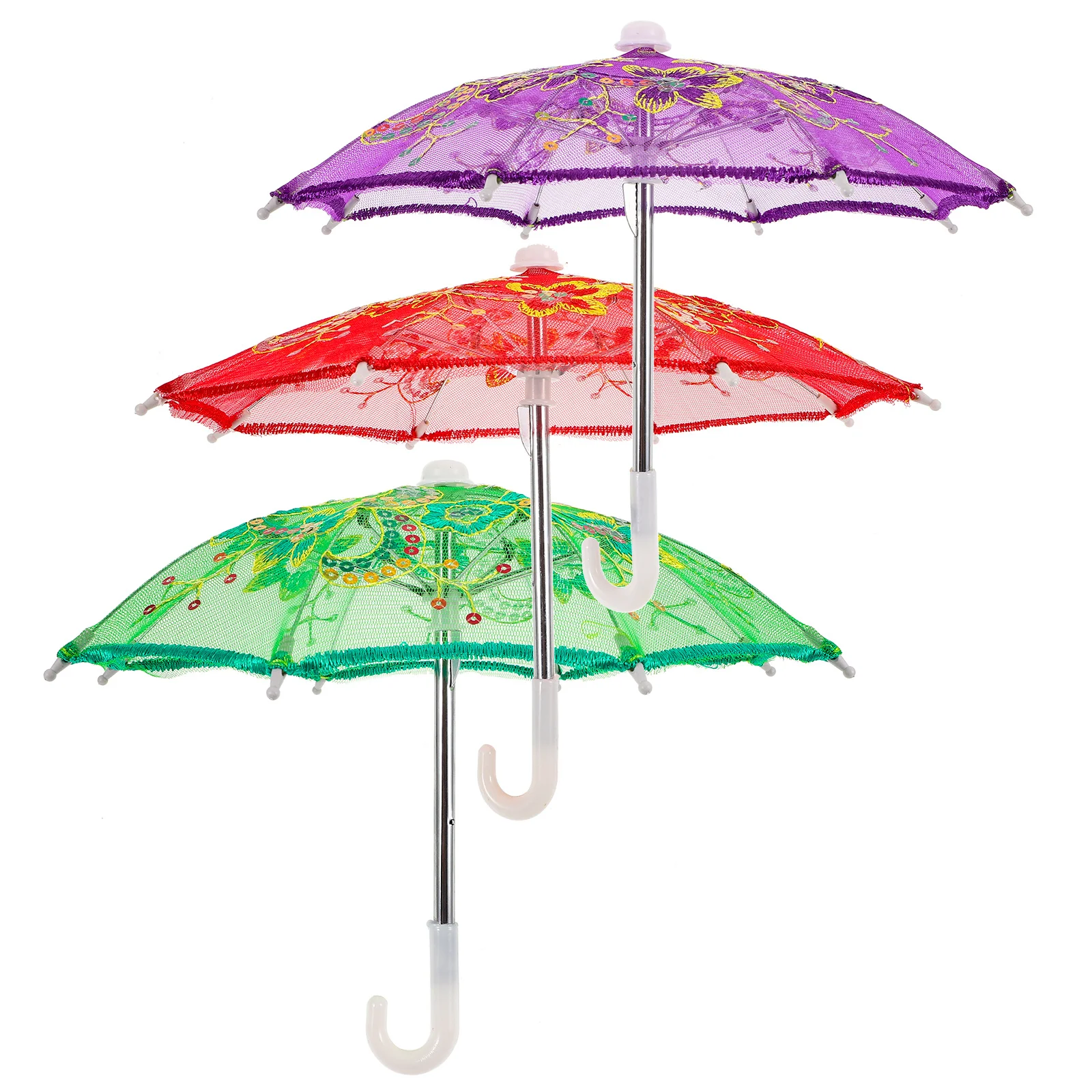 3Pcs Lace Embroidered Parasol Elegant Bridal Umbrella Wedding Photo Dance Props Vintage Stylish Lightweight Handle
3Pcs Lace Embroidered Parasol Elegant Bridal Umbrella Wedding Photo Dance Props Vintage Stylish Lightweight Handle