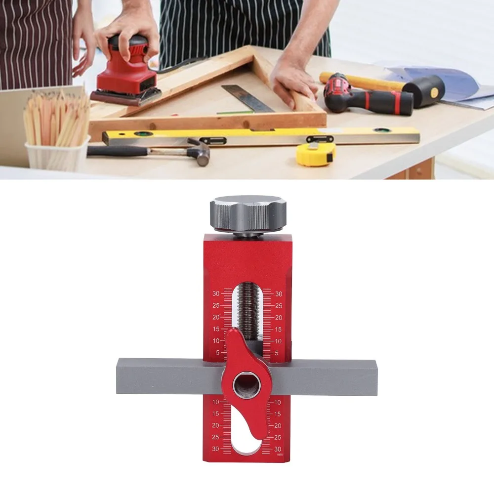 Aluminum Alloy Cabinet Door Mounting Jig 10mm Auger Bit Adjustable Positioner Cabinet Door Positioning Tool Red Color
Aluminum Alloy Cabinet Door Mounting Jig 10mm Auger Bit Adjustable Positioner Cabinet Door Positioning Tool Red Color