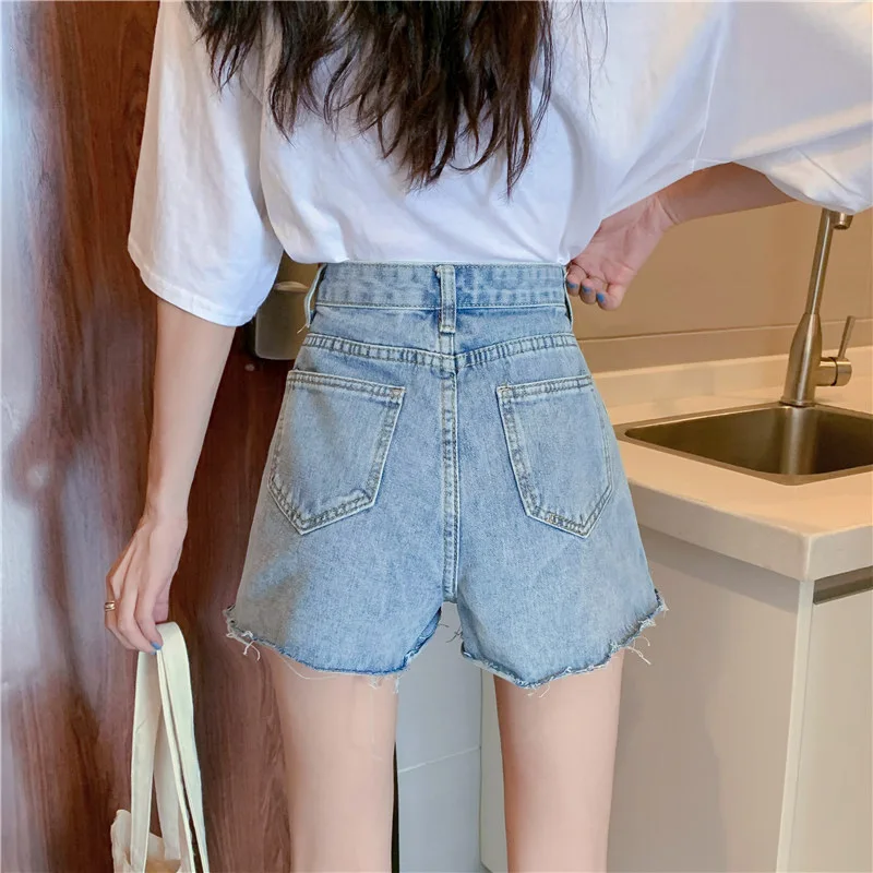 High Waist Denim Orts Women Spring Summer New Style Loose Wide Leg A-Line Hole Pants Casual Zipper Sle Anti-Wrinkle Short Pants
High Waist Denim Orts Women Spring Summer New Style Loose Wide Leg A-Line Hole Pants Casual Zipper Sle Anti-Wrinkle Short Pants