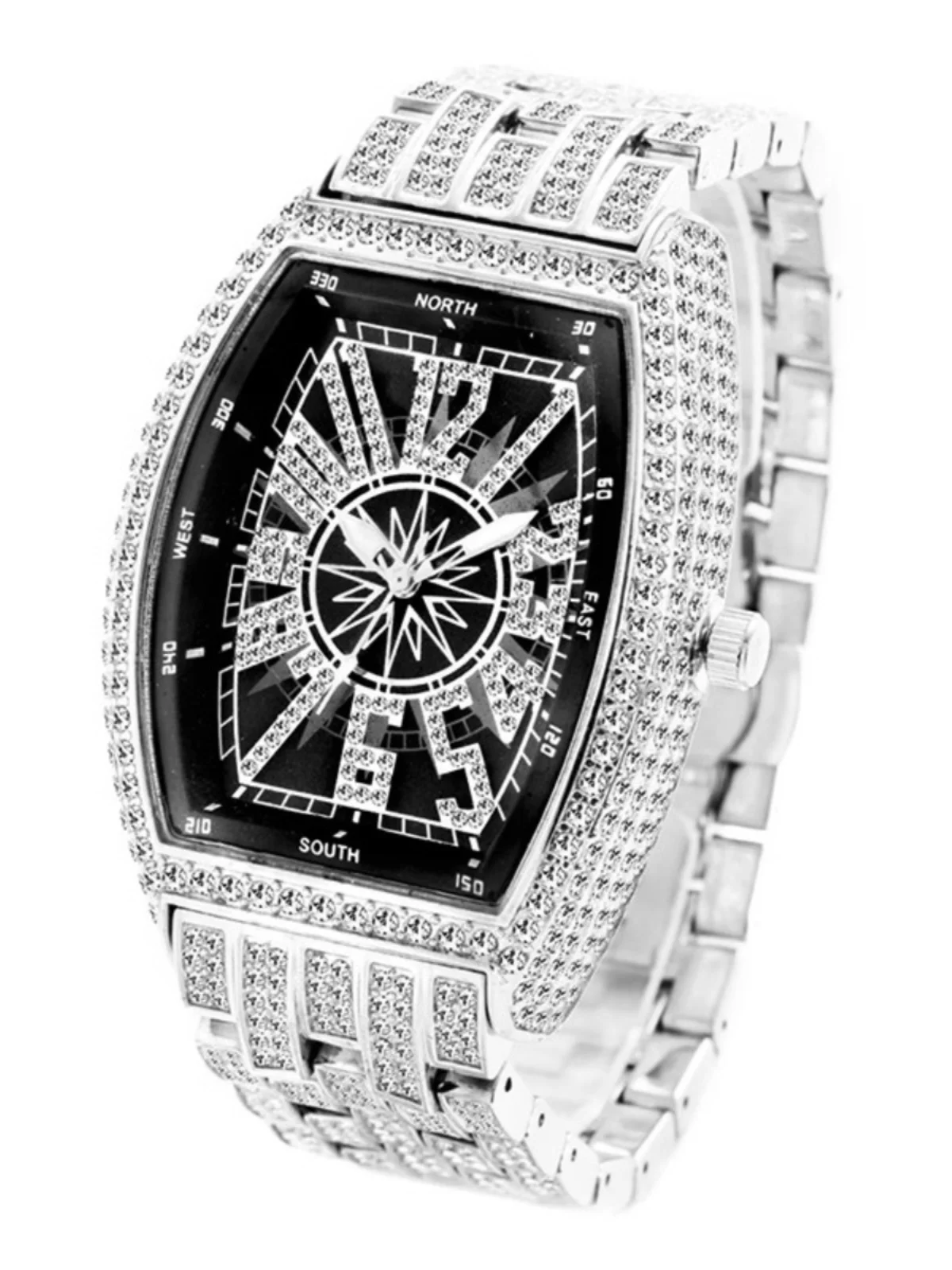 Full Diamond Light Luxury Gypsy Watch Men's Personality Large Dial Digital Barrel Second Generation Hip Hop Trend Quartz Watch
Full Diamond Light Luxury Gypsy Watch Men's Personality Large Dial Digital Barrel Second Generation Hip Hop Trend Quartz Watch
