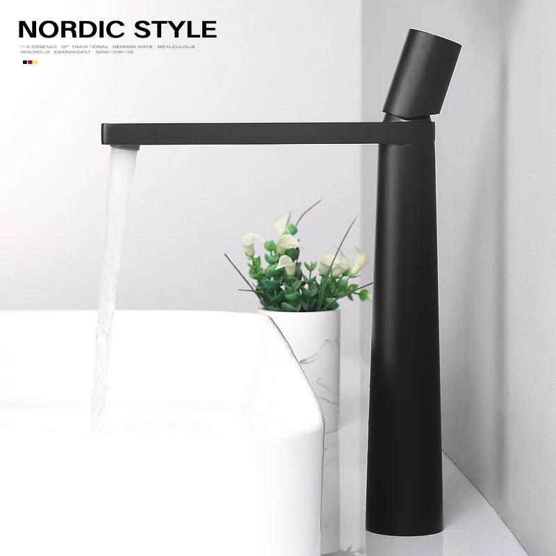 Modern Bathroom Round Brass Basin Mixer Faucets Single Hole Black Bathroom Faucets Hot and Cold Water Mixer Taps
Modern Bathroom Round Brass Basin Mixer Faucets Single Hole Black Bathroom Faucets Hot and Cold Water Mixer Taps