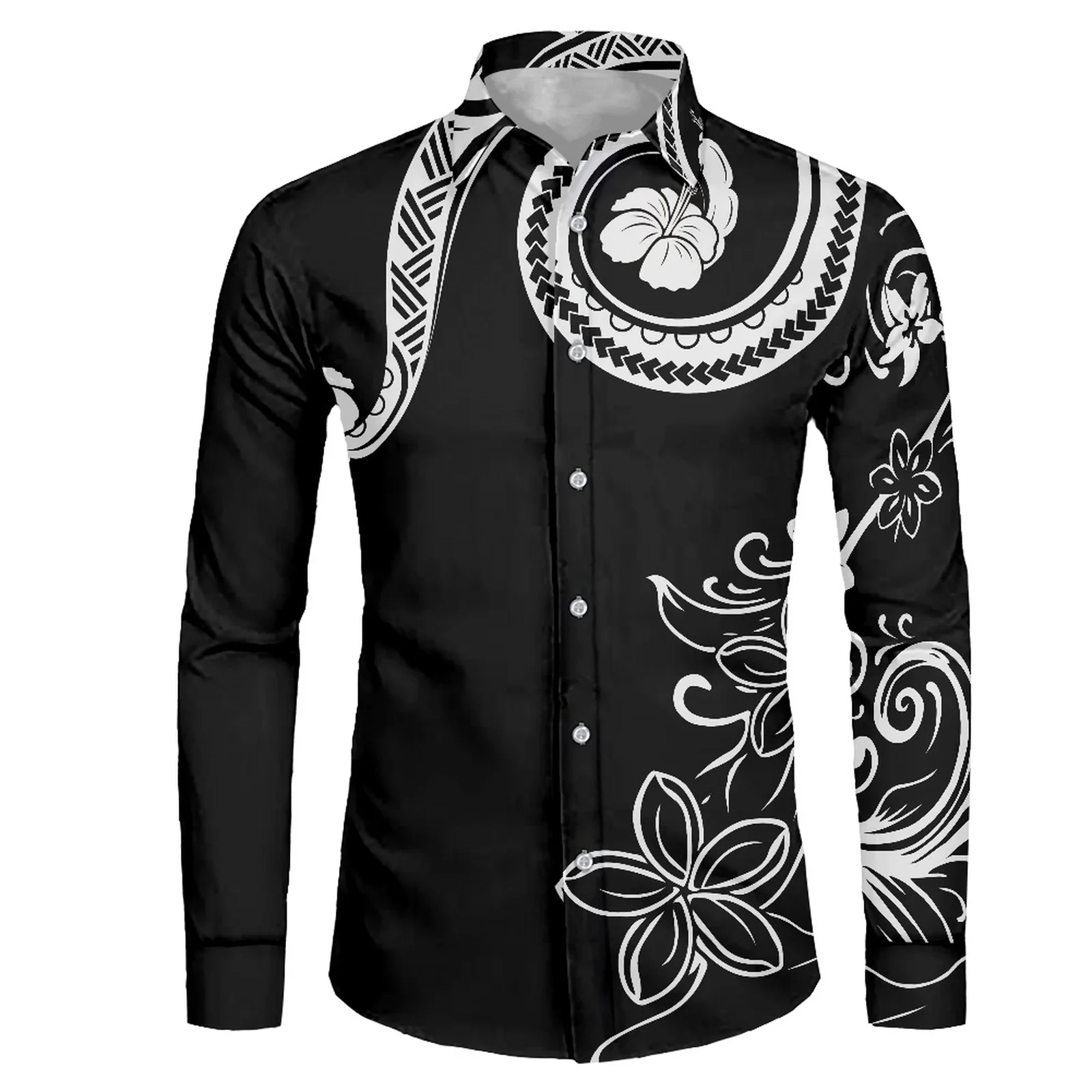 6XL Long Sleeve Buttons Men's Shirt Polynesia Tribe High quality Design Mens Shirt Frangipani Print Stand-up Collar Fall Shirt
6XL Long Sleeve Buttons Men's Shirt Polynesia Tribe High quality Design Mens Shirt Frangipani Print Stand-up Collar Fall Shirt