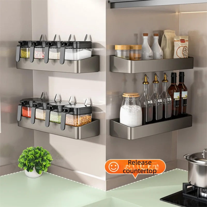 Seasoning Organizer for Culinary Tools Wall Mounted Kitchen Seasoning Storage Rack Home Use Free Punching Condiment Box Can
Seasoning Organizer for Culinary Tools Wall Mounted Kitchen Seasoning Storage Rack Home Use Free Punching Condiment Box Can