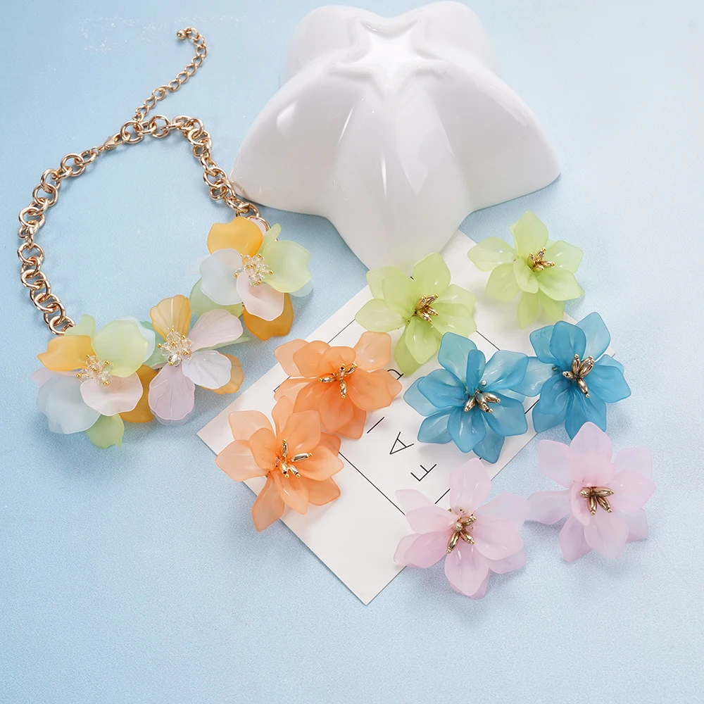 Fashionable Women's Collarbone Flower Necklace And Earring Set Summer Beach Party Dance Jewelry Accessories Ladies Trendy
Fashionable Women's Collarbone Flower Necklace And Earring Set Summer Beach Party Dance Jewelry Accessories Ladies Trendy