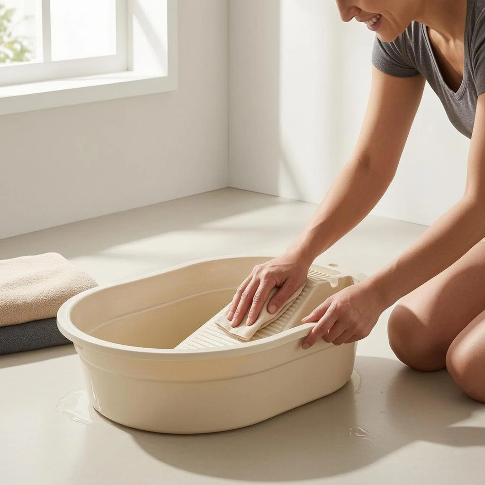 Washboard Basin Thickened Plastic Hand-Wash Laundry Basin Washing Accessory Large-Capacity Household Cleaning Long-Lasting
Washboard Basin Thickened Plastic Hand-Wash Laundry Basin Washing Accessory Large-Capacity Household Cleaning Long-Lasting